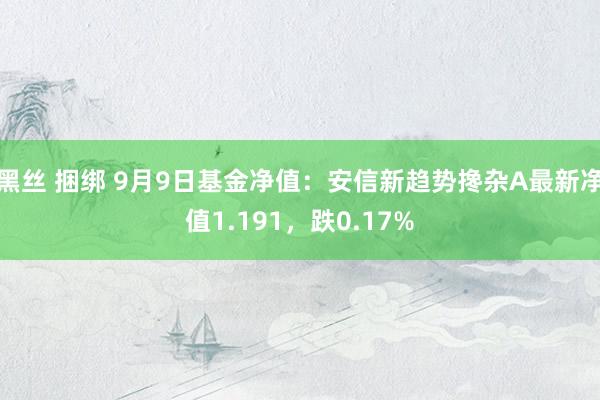 黑丝 捆绑 9月9日基金净值：安信新趋势搀杂A最新净值1.191，跌0.17%