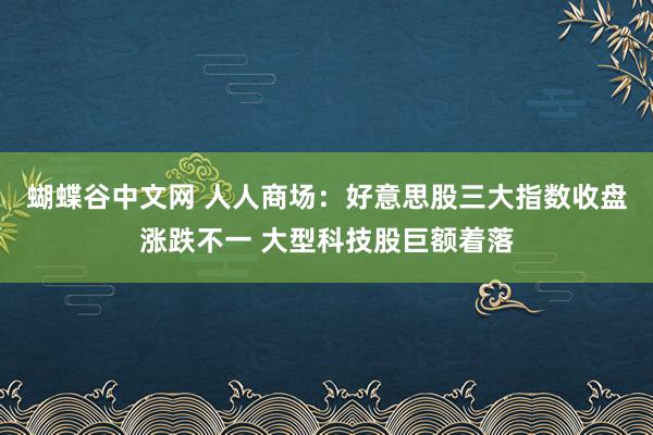 蝴蝶谷中文网 人人商场：好意思股三大指数收盘涨跌不一 大型科技股巨额着落