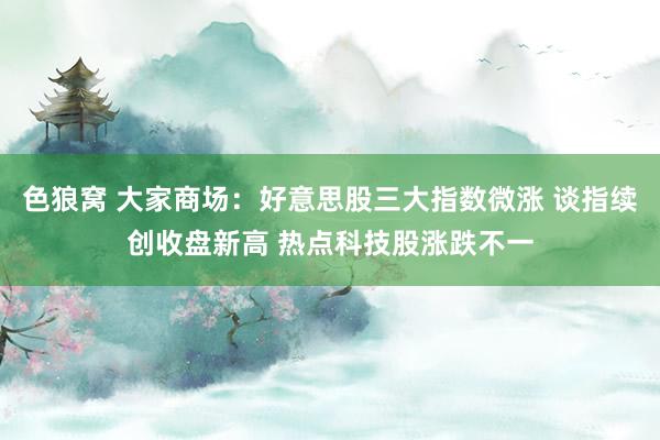 色狼窝 大家商场：好意思股三大指数微涨 谈指续创收盘新高 热点科技股涨跌不一