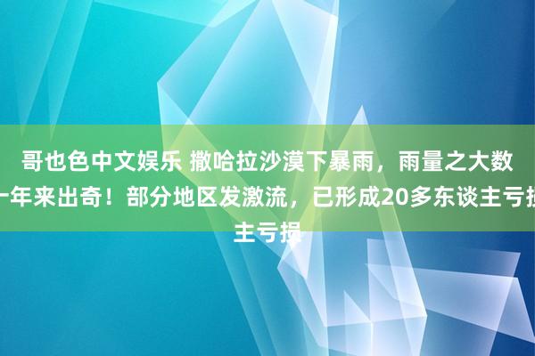 哥也色中文娱乐 撒哈拉沙漠下暴雨，雨量之大数十年来出奇！部分地区发激流，已形成20多东谈主亏损