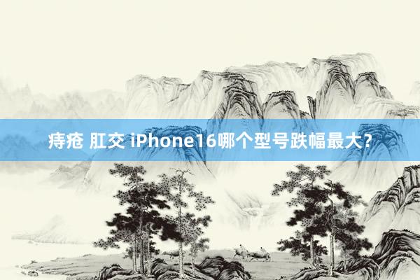 痔疮 肛交 iPhone16哪个型号跌幅最大？