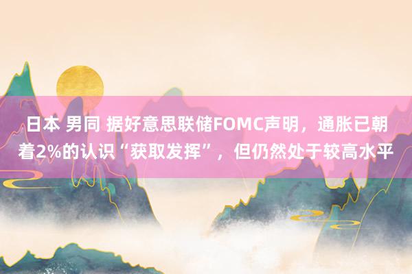 日本 男同 据好意思联储FOMC声明，通胀已朝着2%的认识“获取发挥”，但仍然处于较高水平