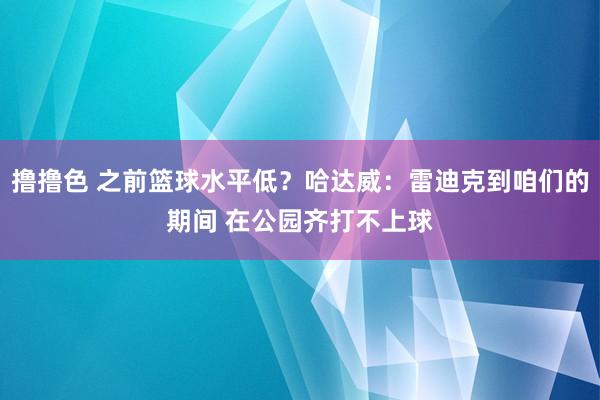 撸撸色 之前篮球水平低？哈达威：雷迪克到咱们的期间 在公园齐打不上球