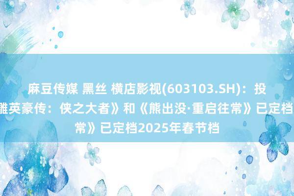 麻豆传媒 黑丝 横店影视(603103.SH)：投资的影片《射雕英豪传：侠之大者》和《熊出没·重启往常》已定档2025年春节档