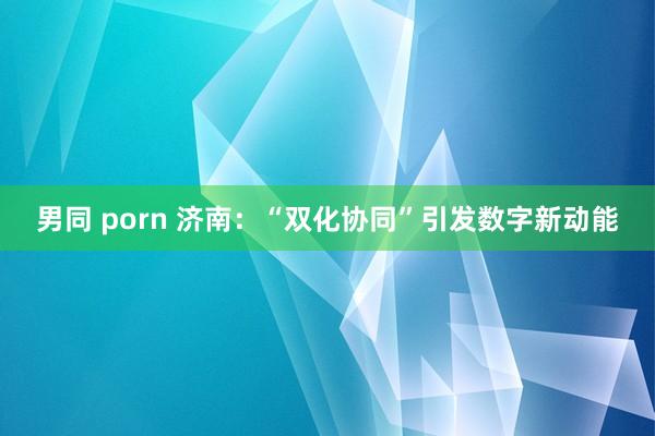 男同 porn 济南：“双化协同”引发数字新动能