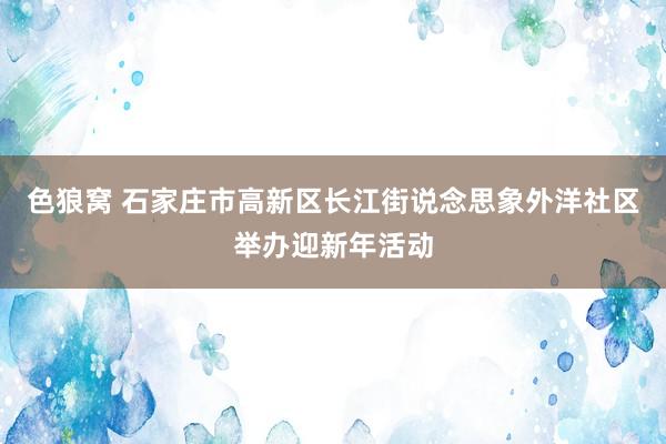 色狼窝 石家庄市高新区长江街说念思象外洋社区举办迎新年活动