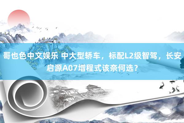 哥也色中文娱乐 中大型轿车，标配L2级智驾，长安启源A07增程式该奈何选？