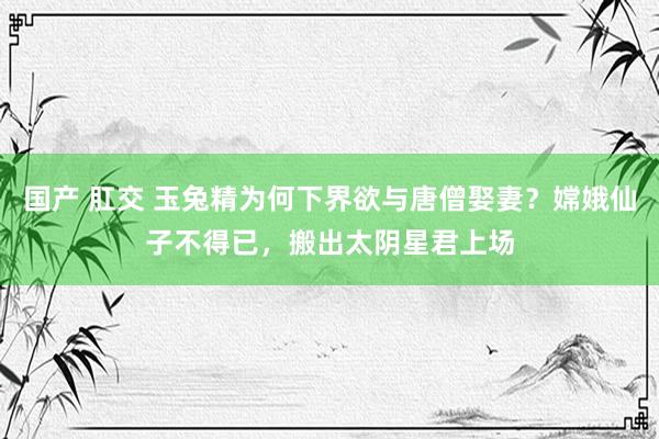 国产 肛交 玉兔精为何下界欲与唐僧娶妻？嫦娥仙子不得已，搬出太阴星君上场