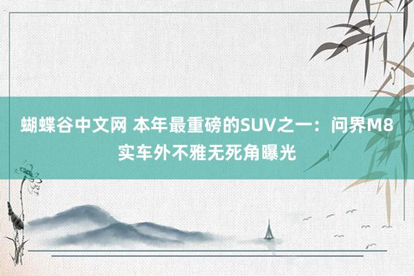 蝴蝶谷中文网 本年最重磅的SUV之一：问界M8实车外不雅无死角曝光