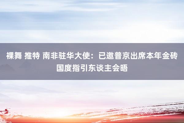 裸舞 推特 南非驻华大使：已邀普京出席本年金砖国度指引东谈主会晤